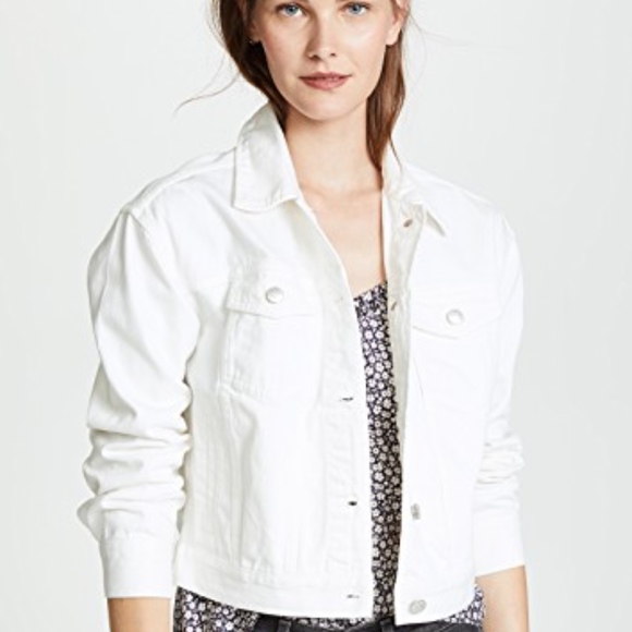 madewell white denim jacket